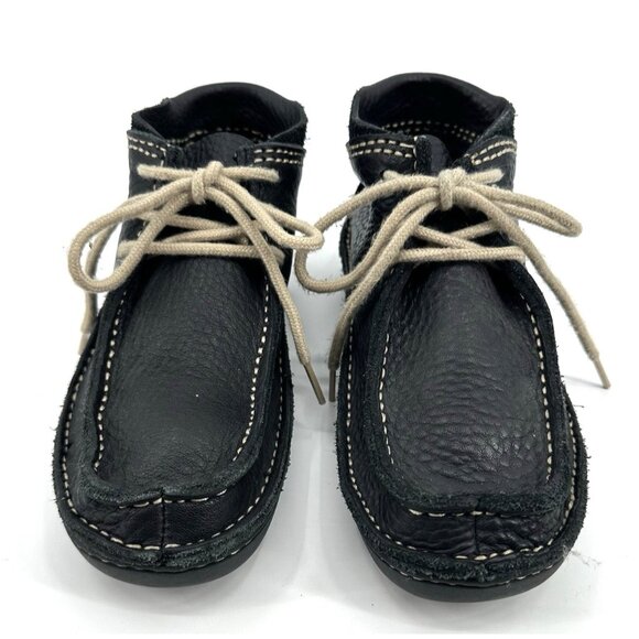 BED STU Shoes Mens 9 Black Leather Chukka Pebbled Moccasins The Next Step